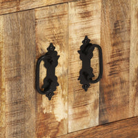 Thumbnail for Sideboard 80x30x65 cm Massives Raues Mangoholz