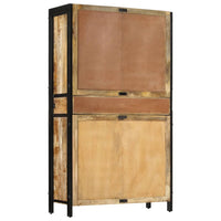 Thumbnail for vidaXL Highboard 100x40x175 cm Massives Raues Mangoholz