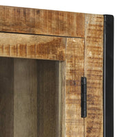 Thumbnail for vidaXL Highboard 100x40x175 cm Massives Raues Mangoholz