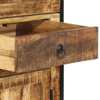 Thumbnail for vidaXL Highboard 100x40x175 cm Massives Raues Mangoholz