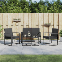 Thumbnail for 5-tlg. Garten-Essgruppe mit Kissen Schwarz PP-Rattan