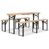 Thumbnail for 3-tlg. Biertisch-Set Klappbar Massivholz Tanne