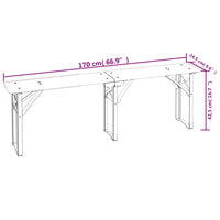 Thumbnail for 3-tlg. Biertisch-Set Klappbar Massivholz Tanne