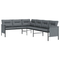 Thumbnail for Garten-Ecksofa Anthrazit Stahl und Textilene
