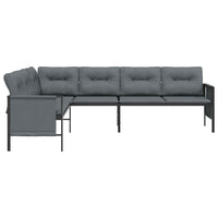 Thumbnail for Garten-Ecksofa Anthrazit Stahl und Textilene