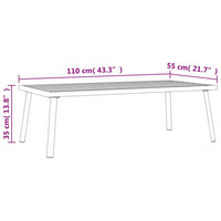 Thumbnail for Garten Couchtisch Anthrazit 110x55x35cm Stahl