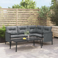 Thumbnail for Garten Couchtisch Anthrazit 110x55x35cm Stahl