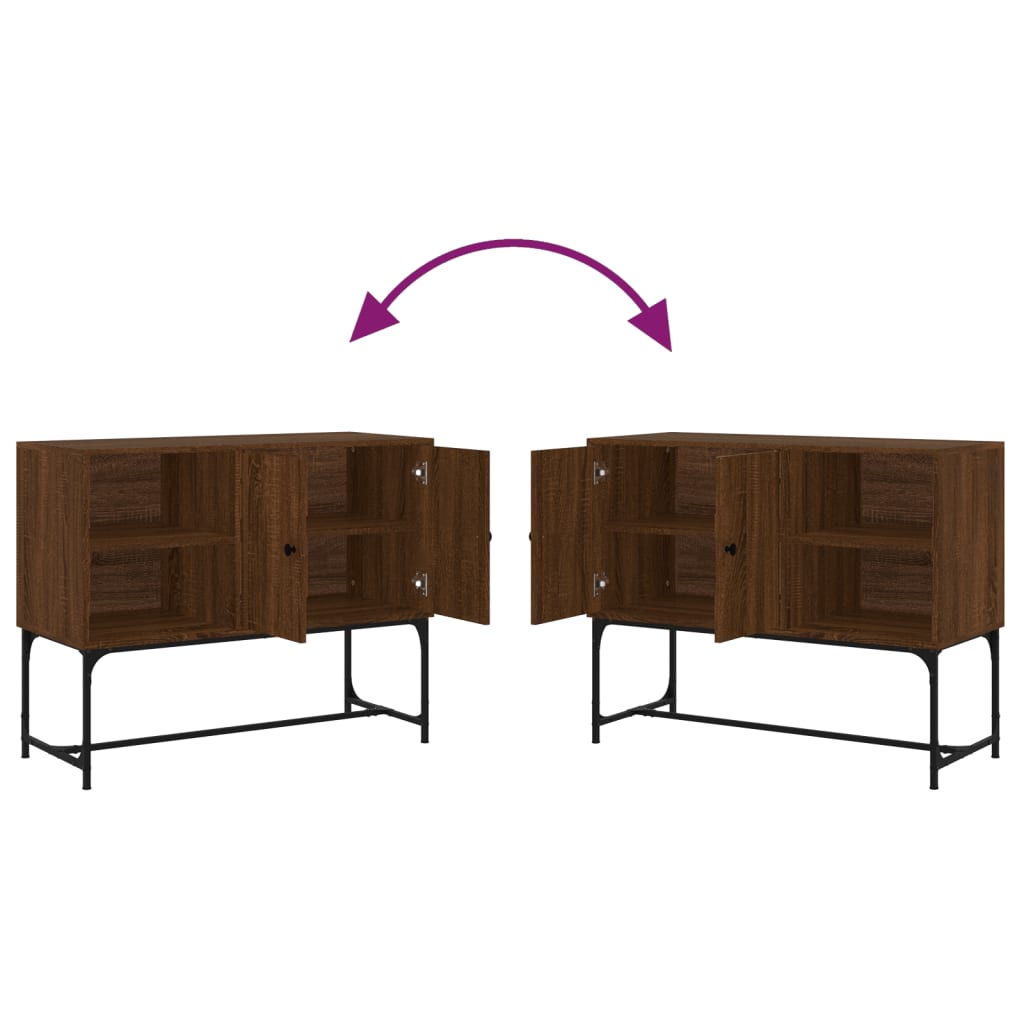 Sideboard Braun Eichen-Optik 100x40x79,5 cm Holzwerkstoff