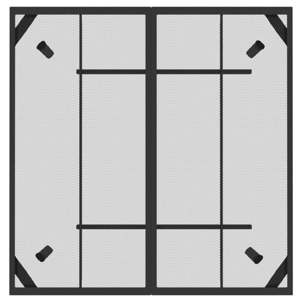 Gartentisch Anthrazit 100x100x72 cm Stahlgitter