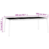 Thumbnail for Gartentisch Anthrazit 200x100x72 cm Stahlgitter