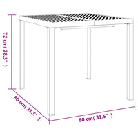 Thumbnail for Gartentisch Anthrazit 80x80x72 cm Stahl