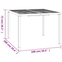 Thumbnail for Gartentisch Anthrazit 100x100x72 cm Stahl