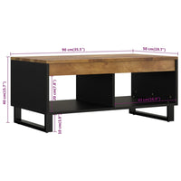 Thumbnail for Couchtisch 90x50x40 cm Massivholz Mango