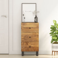 Thumbnail for Sideboard mit 3 Schubladen 40x33,5x75 cm Massivholz Mango