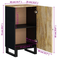 Thumbnail for Sideboard mit Tür 40x31x75 cm Massivholz Mango