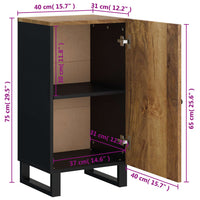Thumbnail for Sideboard mit Tür 40x31x75 cm Massivholz Mango