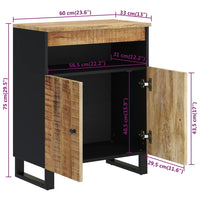 Thumbnail for Sideboard mit 2 Türen 60x33x75 cm Massivholz Mango