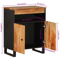 Thumbnail for Sideboard mit 2 Türen 60x33x75 cm Massivholz Akazie