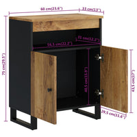 Thumbnail for Sideboard mit 2 Türen 60x33x75 cm Massivholz Mango
