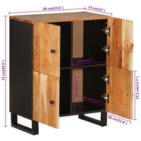 Thumbnail for Sideboard mit 4 Türen 60x33x75 cm Massivholz Akazie