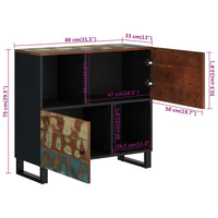 Thumbnail for Sideboard mit 2 Türen 80x33x75 cm Altholz Massiv