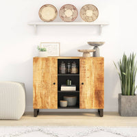 Thumbnail for Sideboard mit 2 Türen 90x33x75 cm Massivholz Mango
