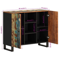Thumbnail for Sideboard mit 2 Türen 90x33x75 cm Altholz Massiv