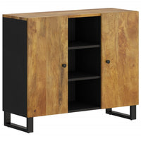 Thumbnail for Sideboard mit 2 Türen 90x33x75 cm Massivholz Mango