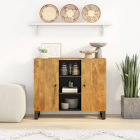 Thumbnail for Sideboard mit 2 Türen 90x33x75 cm Massivholz Mango