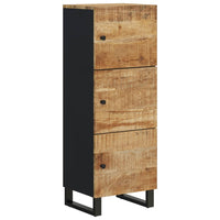 Thumbnail for Highboard mit 3 Türen 40x33x110 cm Massivholz Mango & Eisen