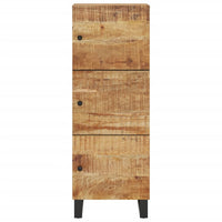 Thumbnail for Highboard mit 3 Türen 40x33x110 cm Massivholz Mango & Eisen