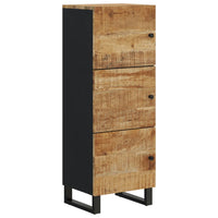 Thumbnail for Highboard mit 3 Türen 40x33x110 cm Massivholz Mango & Eisen