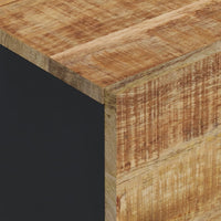 Thumbnail for Highboard mit 3 Türen 40x33x110 cm Massivholz Mango & Eisen