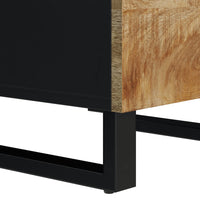 Thumbnail for Highboard mit 3 Türen 40x33x110 cm Massivholz Mango & Eisen