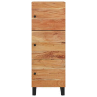 Thumbnail for Highboard mit 3 Türen 40x33x110 cm Massivholz Akazie & Eisen