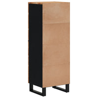 Thumbnail for Highboard mit 3 Türen 40x33x110 cm Massivholz Akazie & Eisen