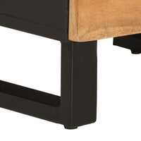 Thumbnail for Highboard mit 3 Türen 40x33x110 cm Massivholz Akazie & Eisen