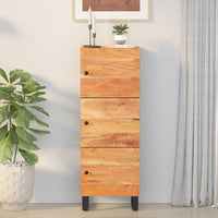 Thumbnail for Highboard mit 3 Türen 40x33x110 cm Massivholz Akazie & Eisen