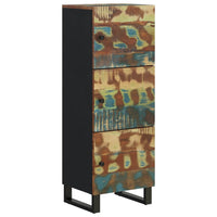 Thumbnail for Highboard mit 3 Türen 40x33x110 cm Altholz Massiv & Eisen