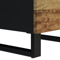Thumbnail for Highboard mit 3 Türen 40x33x110 cm Massivholz Mango & Eisen