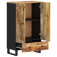 Thumbnail for Highboard mit Schublade 60x33x100 cm Massivholz Mango & Eisen