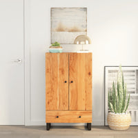 Thumbnail for Highboard mit Schublade 60x33x100 cm Massivholz Akazie & Eisen