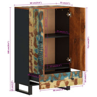 Thumbnail for Highboard mit Schublade 60x33x100 cm Massives Altholz & Eisen