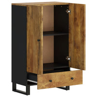 Thumbnail for Highboard mit Schublade 60x33x100 cm Massivholz Mango & Eisen