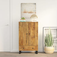 Thumbnail for Highboard mit Schublade 60x33x100 cm Massivholz Mango & Eisen