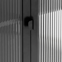 Thumbnail for Highboard Schwarz 90x40x180 cm Glas und Stahl