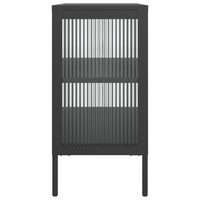 Thumbnail for Sideboard Schwarz 70x35x70 cm Glas und Stahl