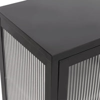 Thumbnail for Sideboard Schwarz 70x35x70 cm Glas und Stahl