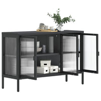 Thumbnail for Sideboard Schwarz 105x35x70 cm Glas und Stahl