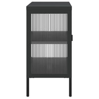 Thumbnail for Sideboard Schwarz 105x35x70 cm Glas und Stahl
